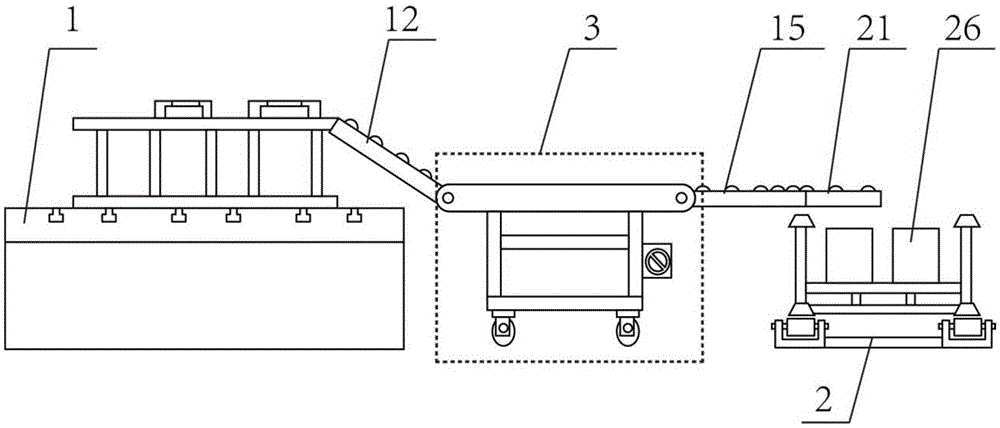 Discharging and conveying device of punching production line
