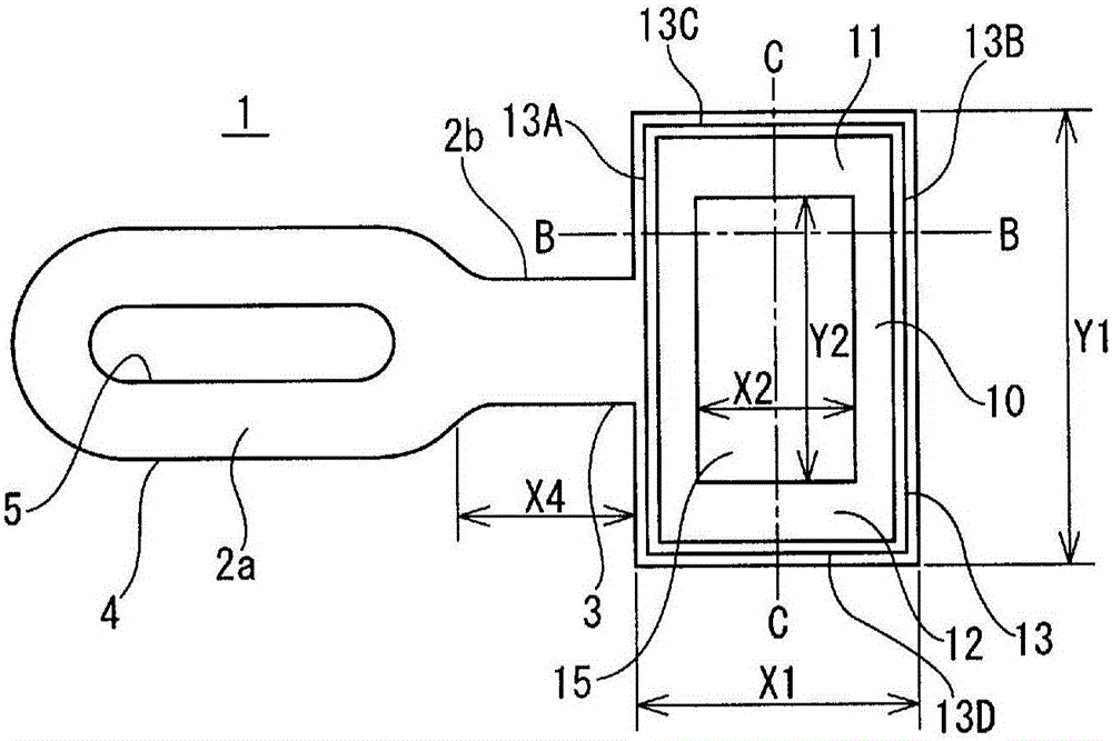 Terminal for electrical wire connection and electrical wire connection structure of said terminal