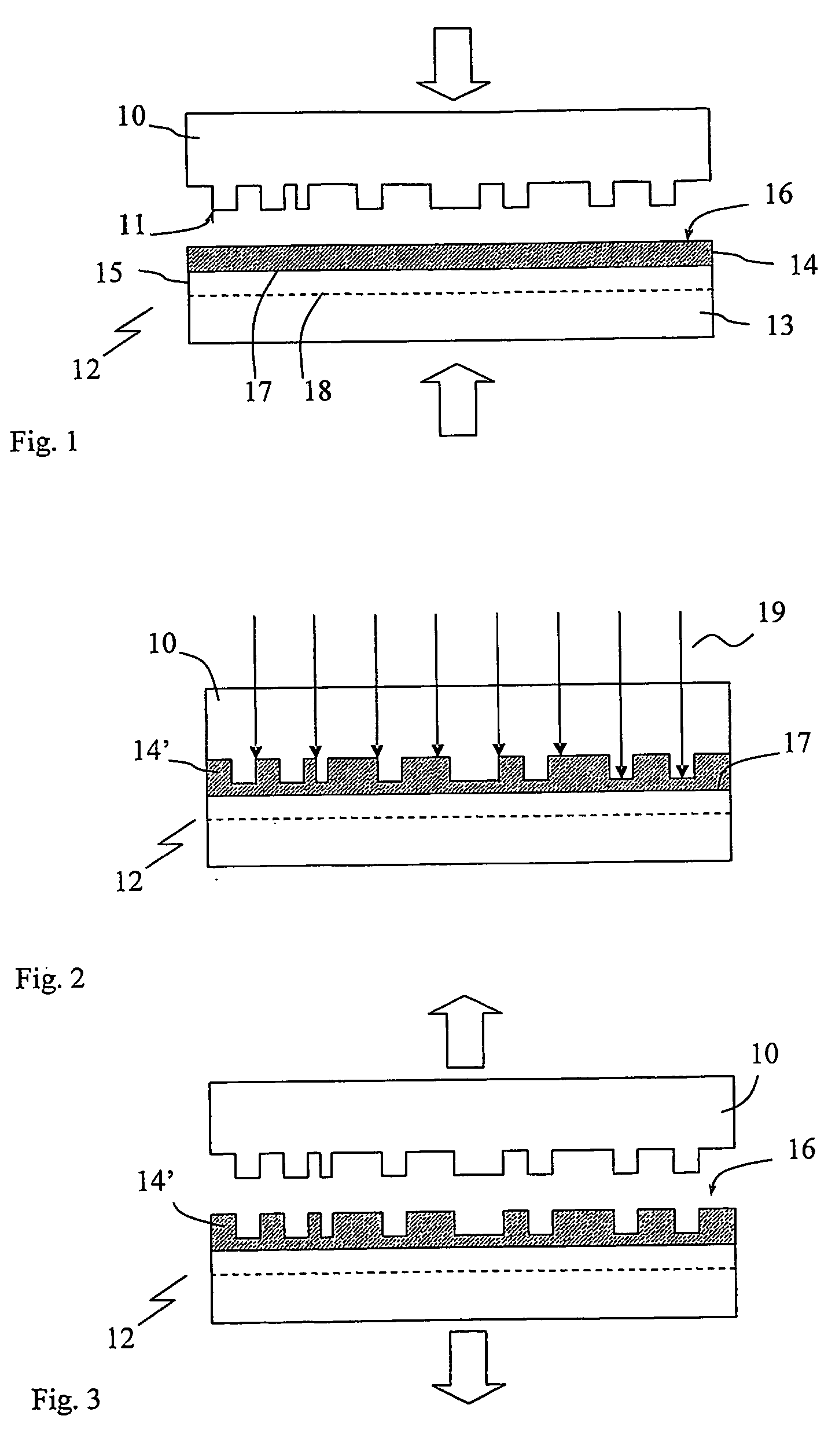 Device and method for large area lithography