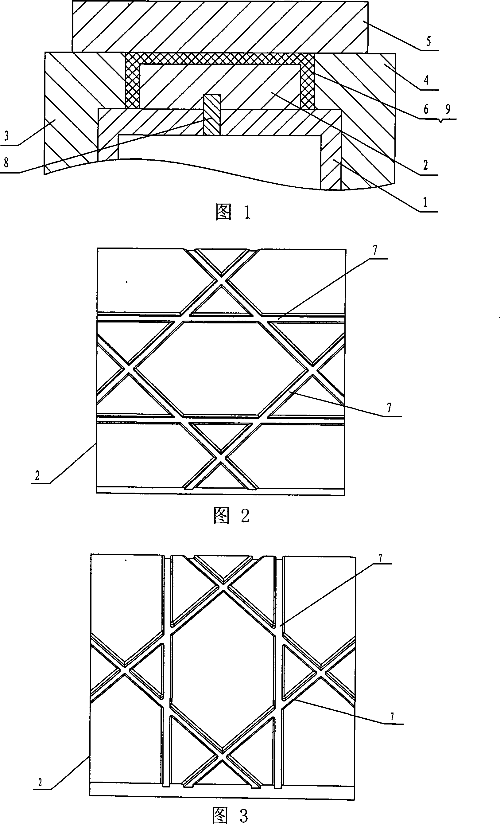 Mold of resin base complex material inner gridding skeletal rod structure and shaping method thereof