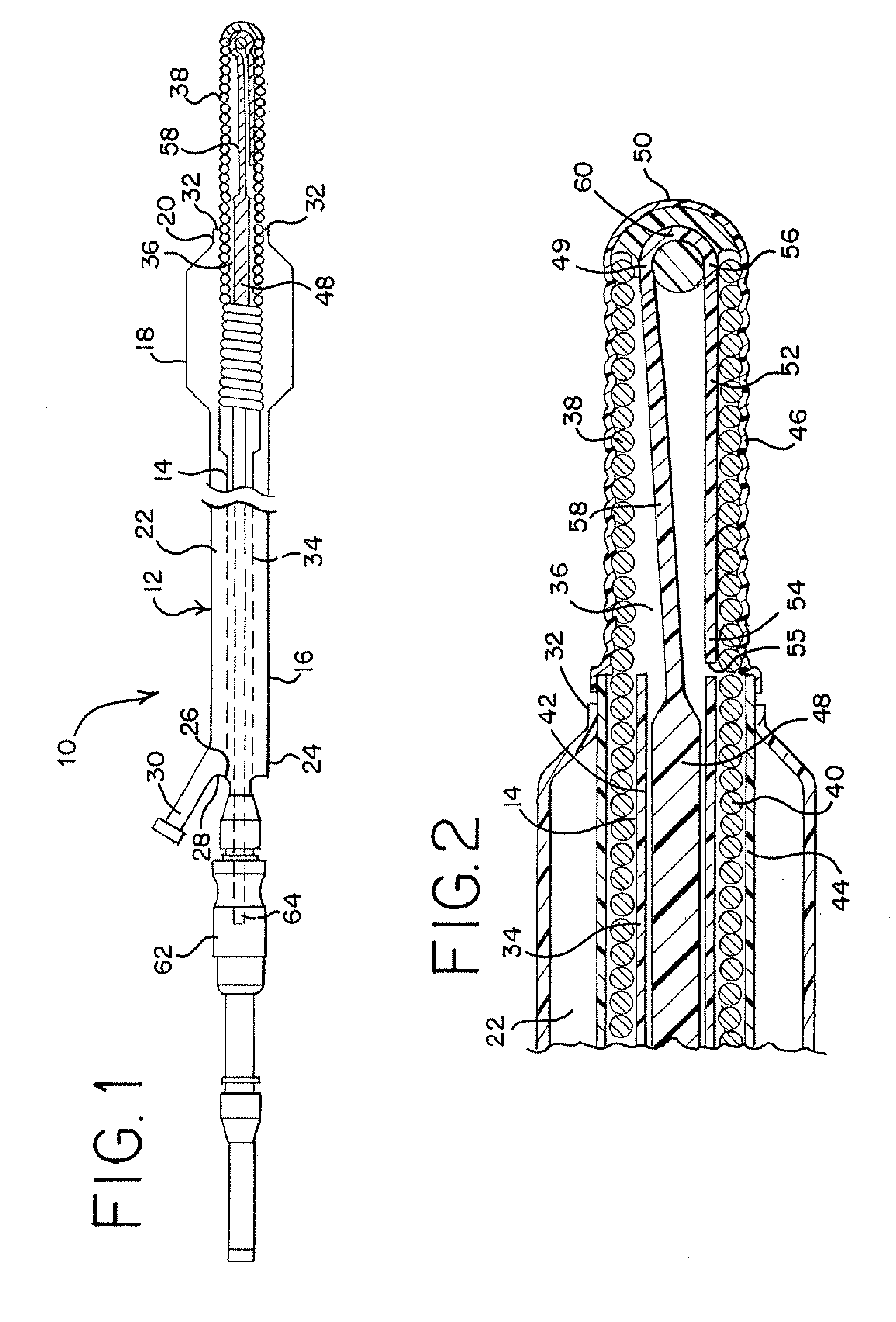 Fixed wire dilatation catheter with an elongateable distal end