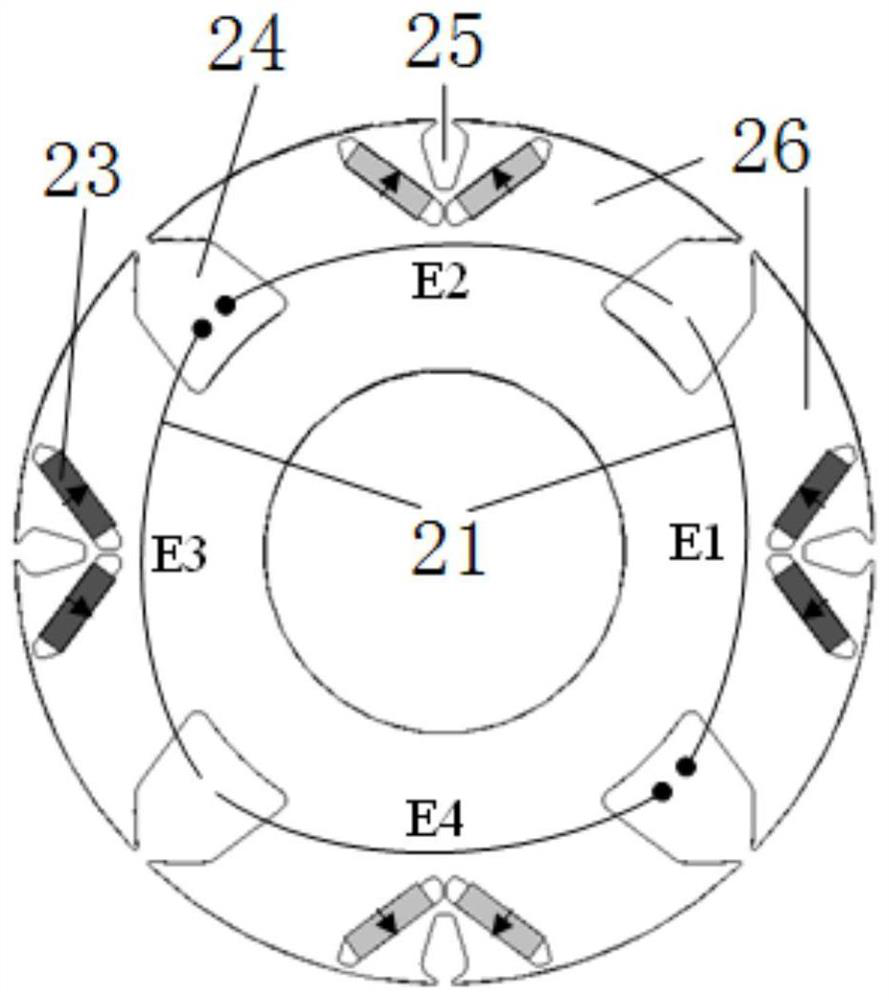 Rotor magnetic pole modulation induction hybrid excitation brushless motor and power generation system