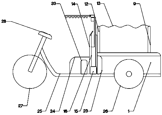 Vehicle body device with electric opening and closing vehicle shed