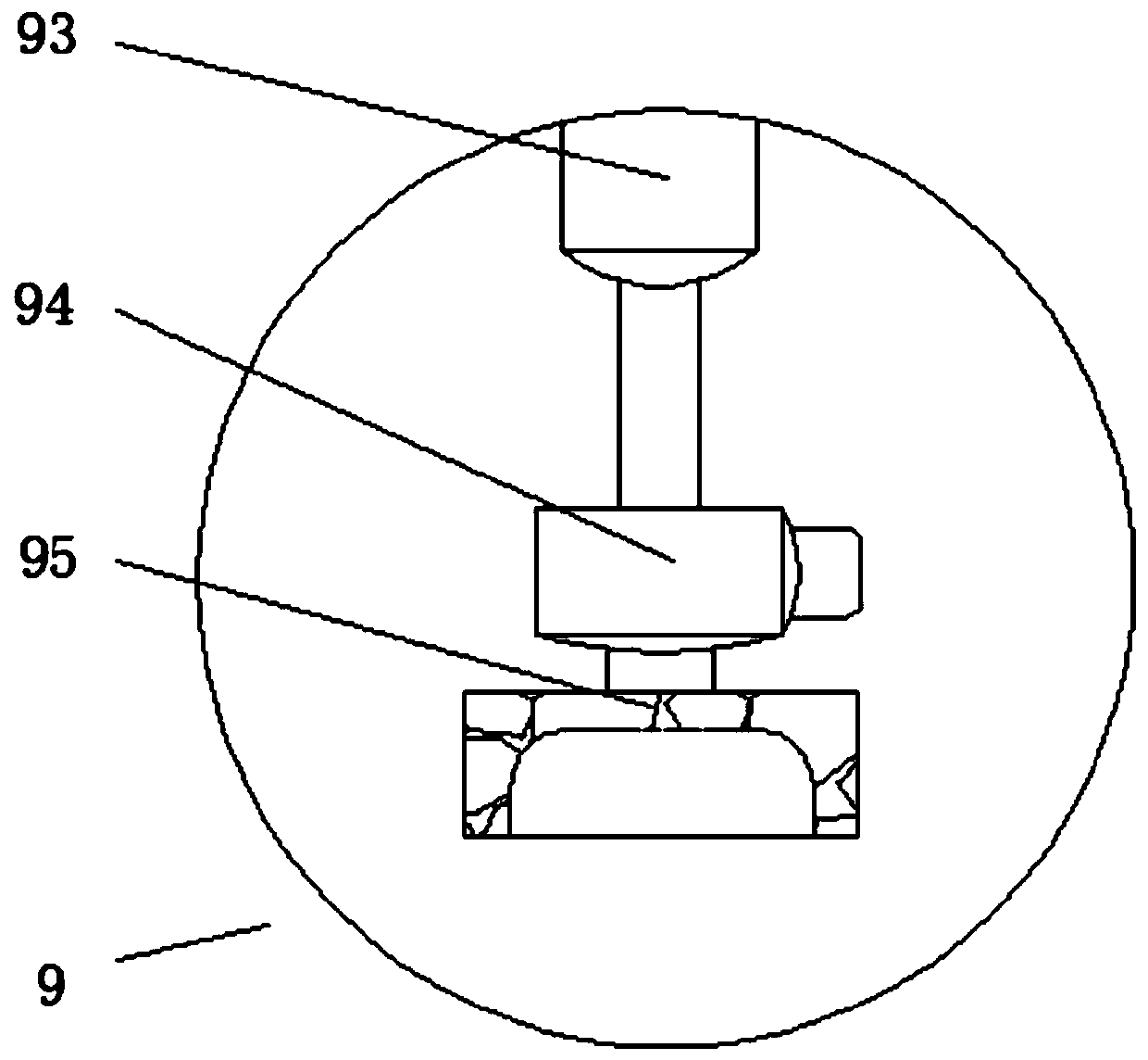 Automatic material assembling structure