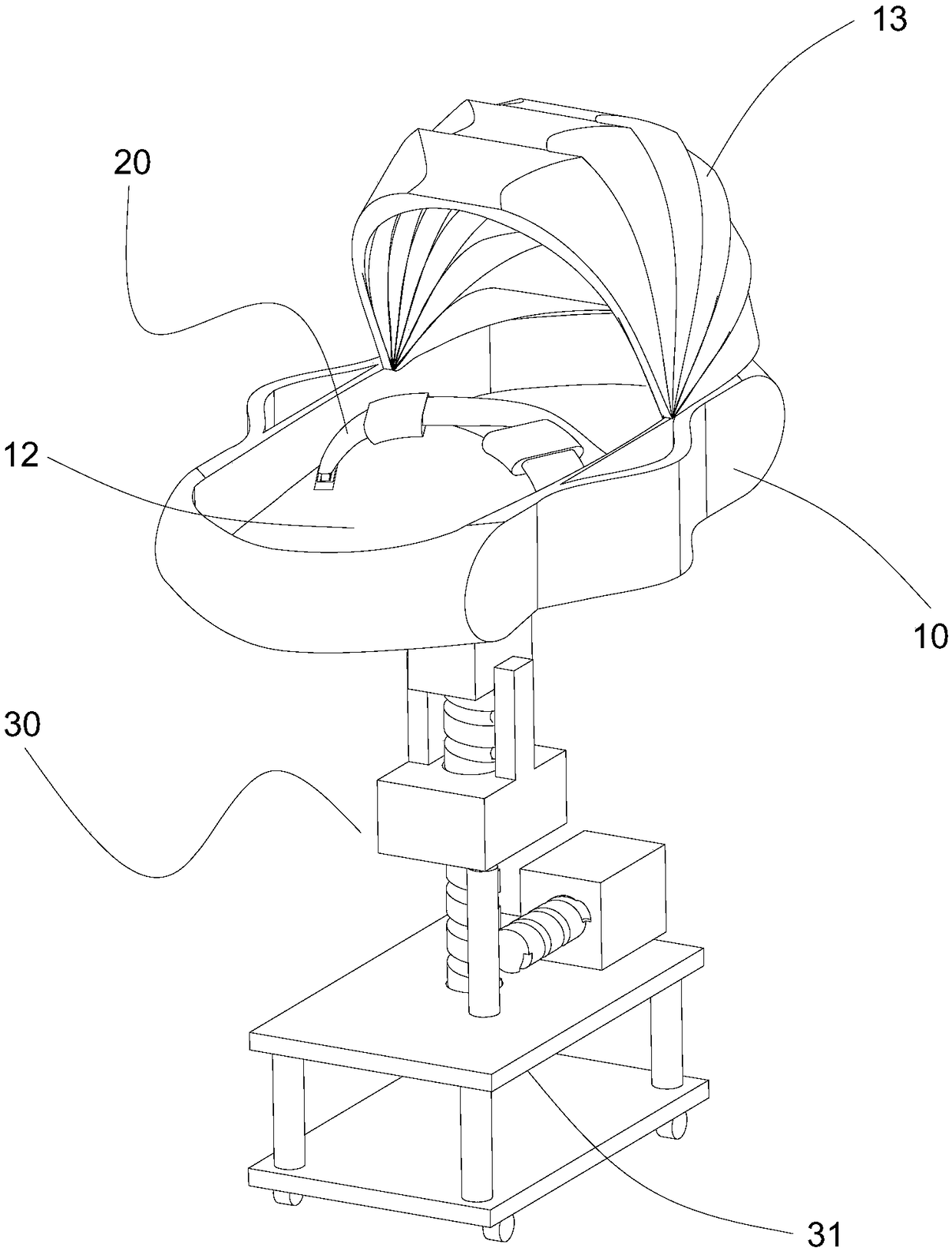 Bionic pacifying crib