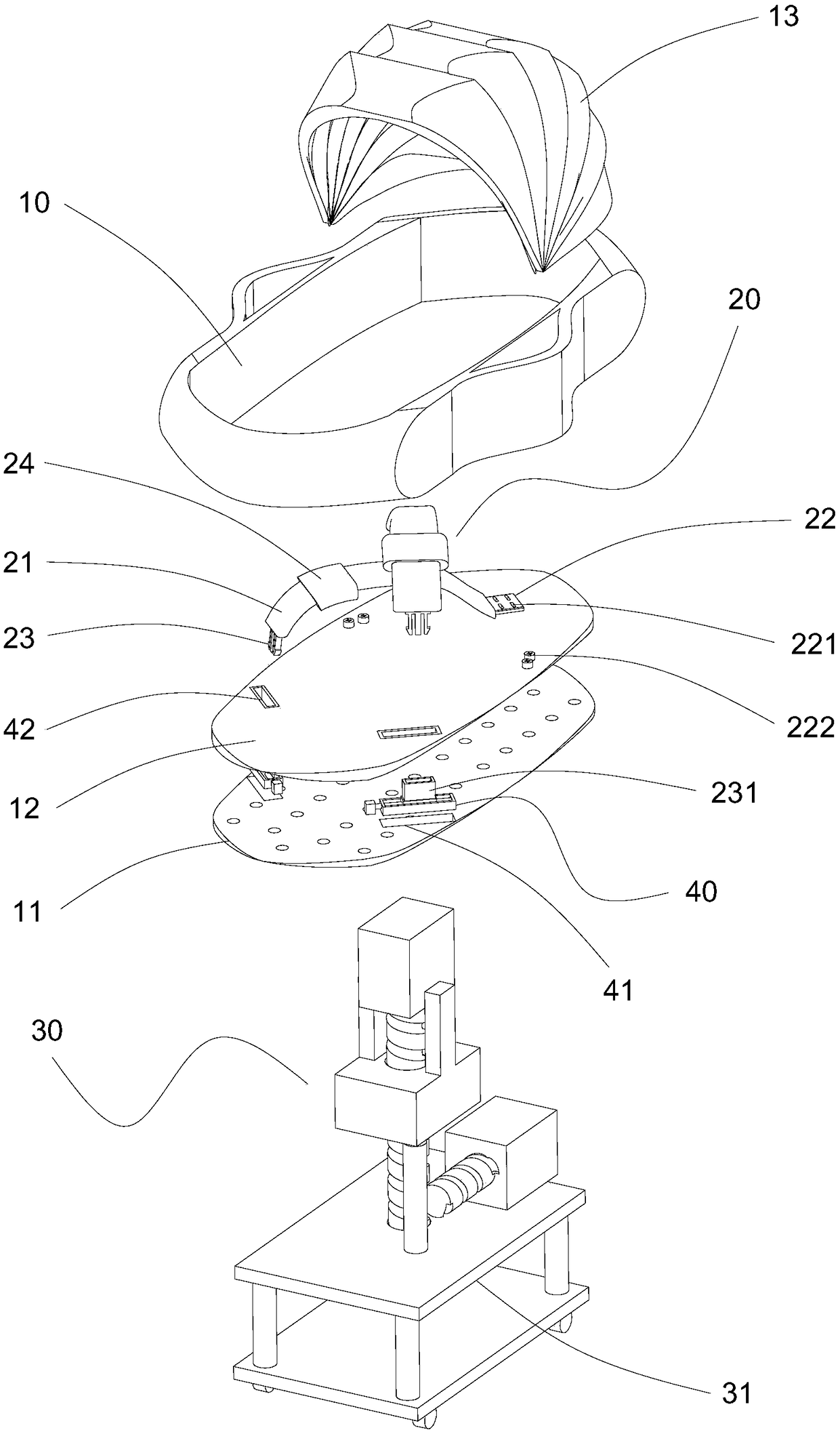 Bionic pacifying crib