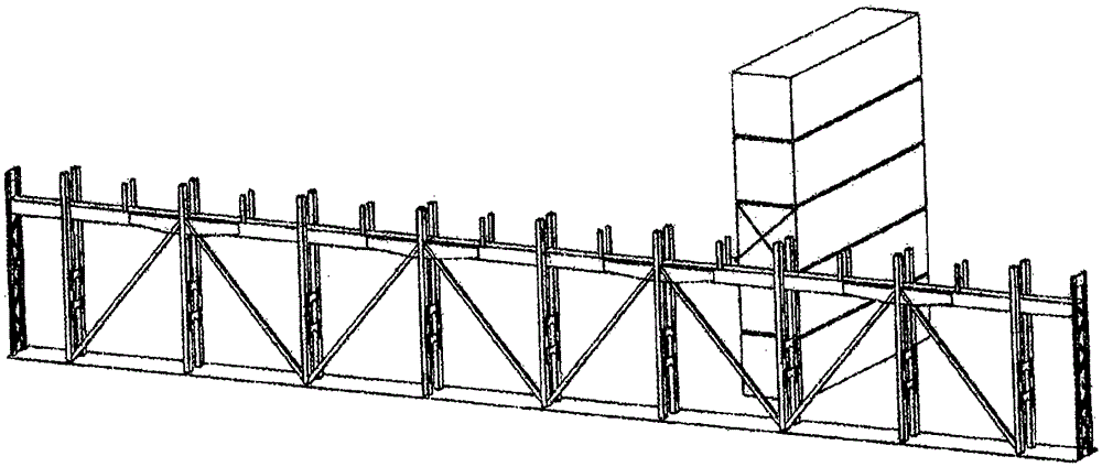 Lashing bridge for a cargo ship