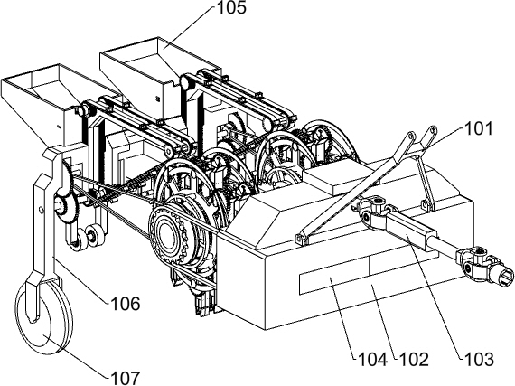 Agricultural film breaking seeder with mulching film protection function