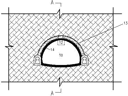 Tunnel construction method based on steel tube arch-rib supporting structure