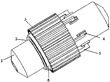 Barium sulfate raw material calciner gear ring connection structure