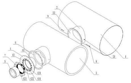 Hot air pipeline of biological particle burner and manufacturing method of hot air pipeline