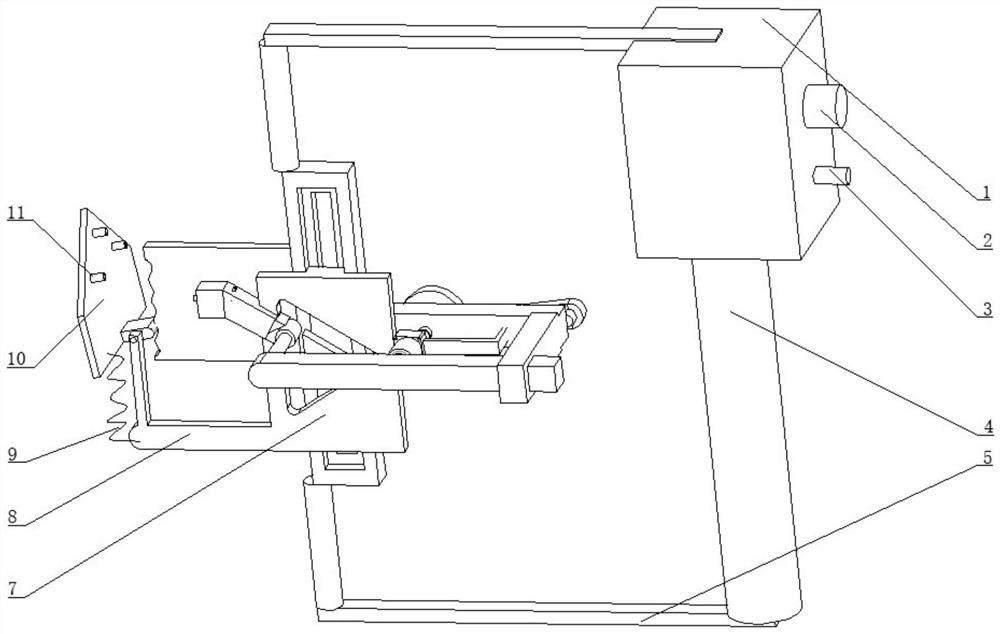 A three-dimensional decoration processing device for building interior walls