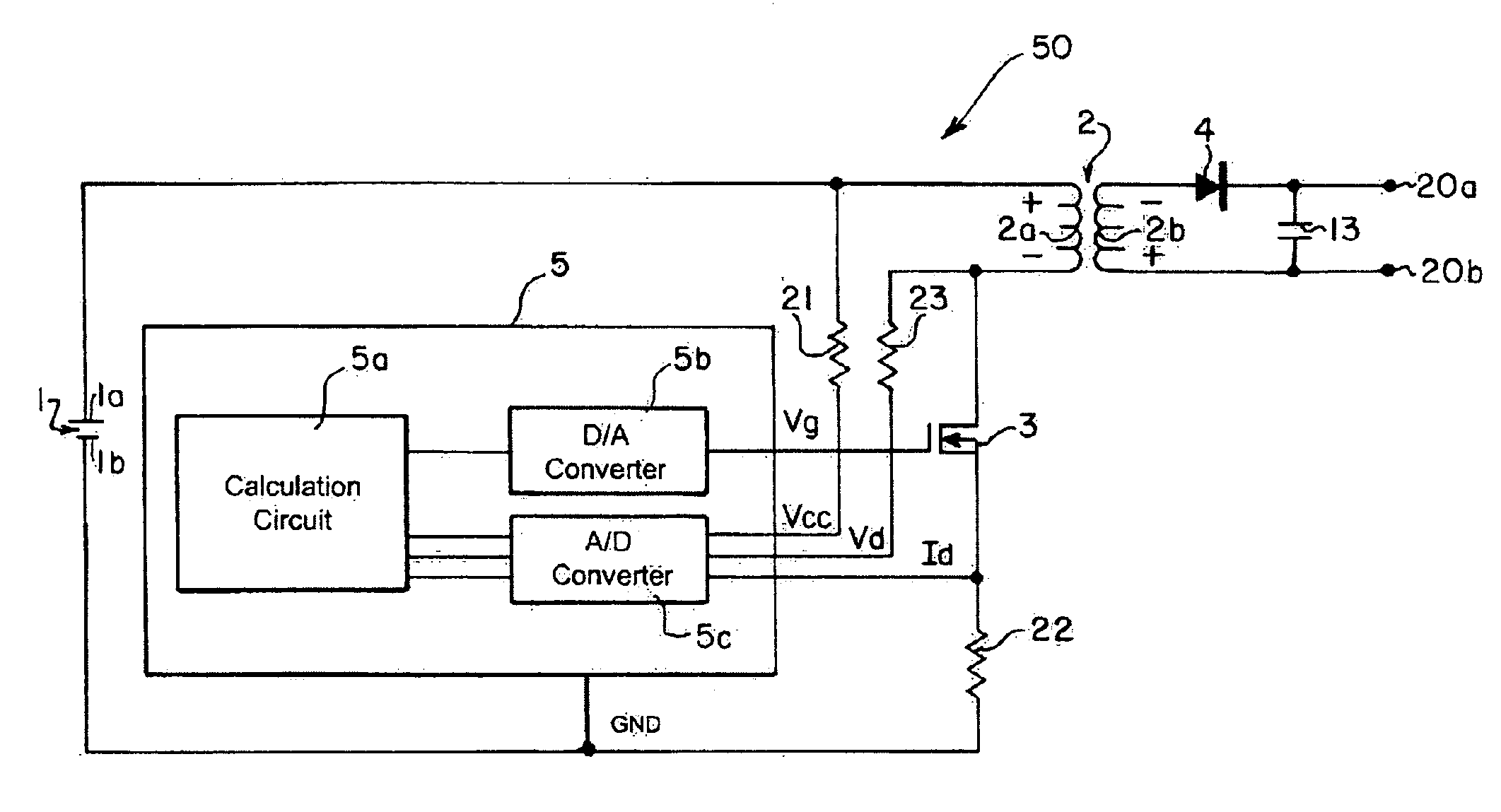 Constant current output control method and constant current output control device for switching power supply circuit