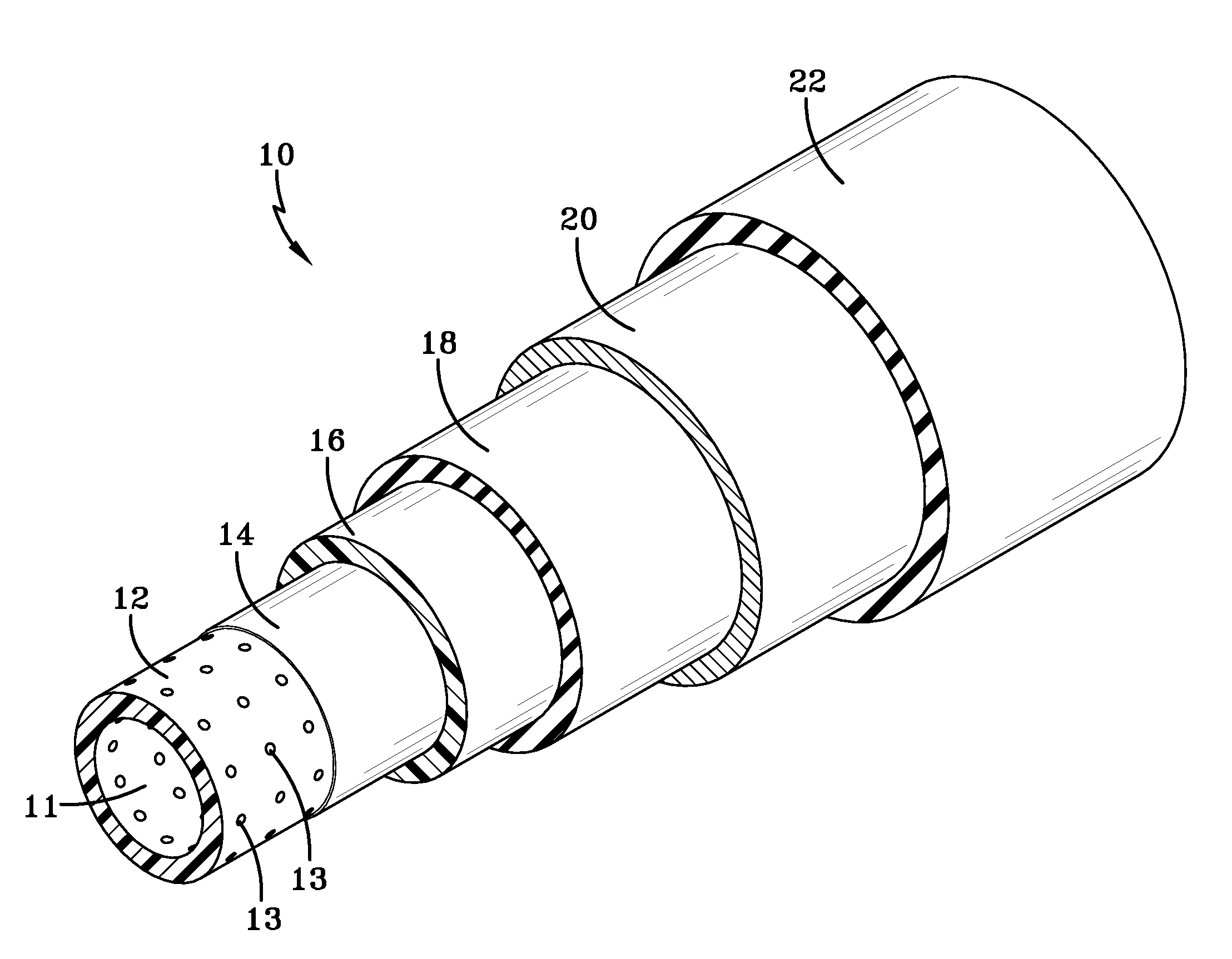 Refrigerant hose with metal foil layer