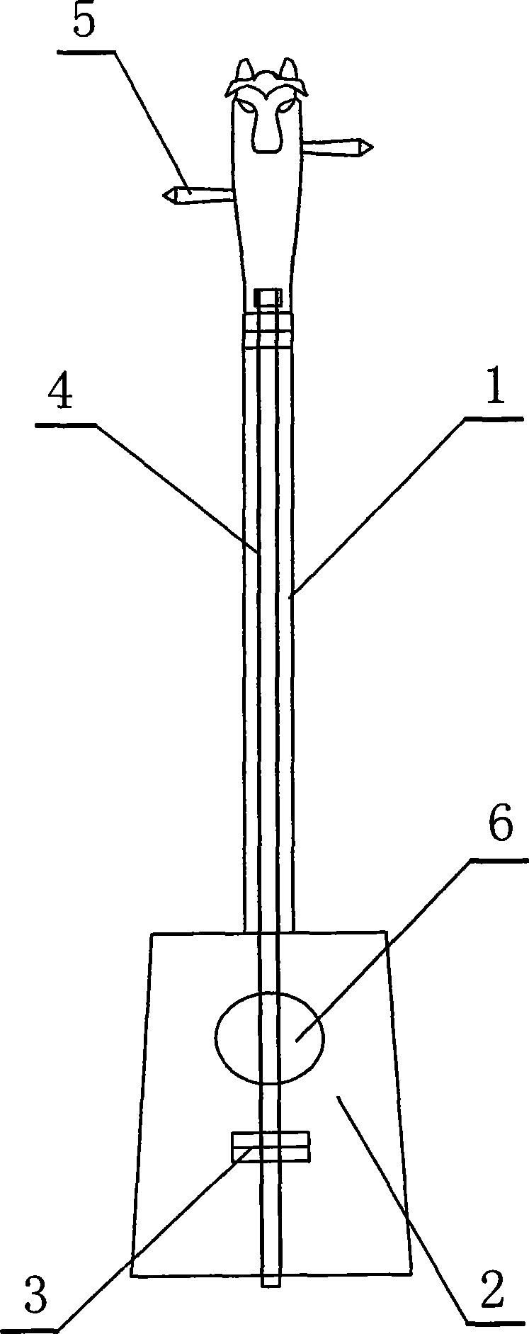 Large-range horse head string instrument