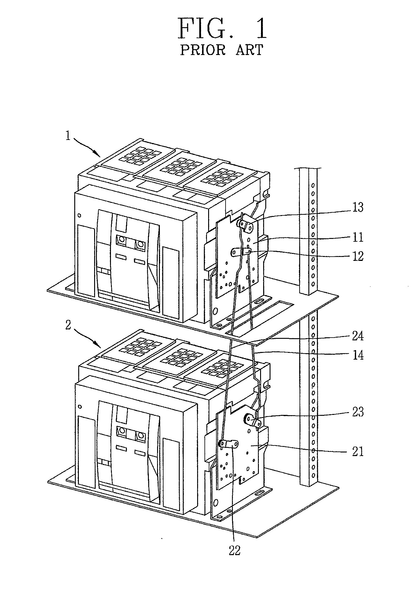 Transfer device for automatic transfer switch