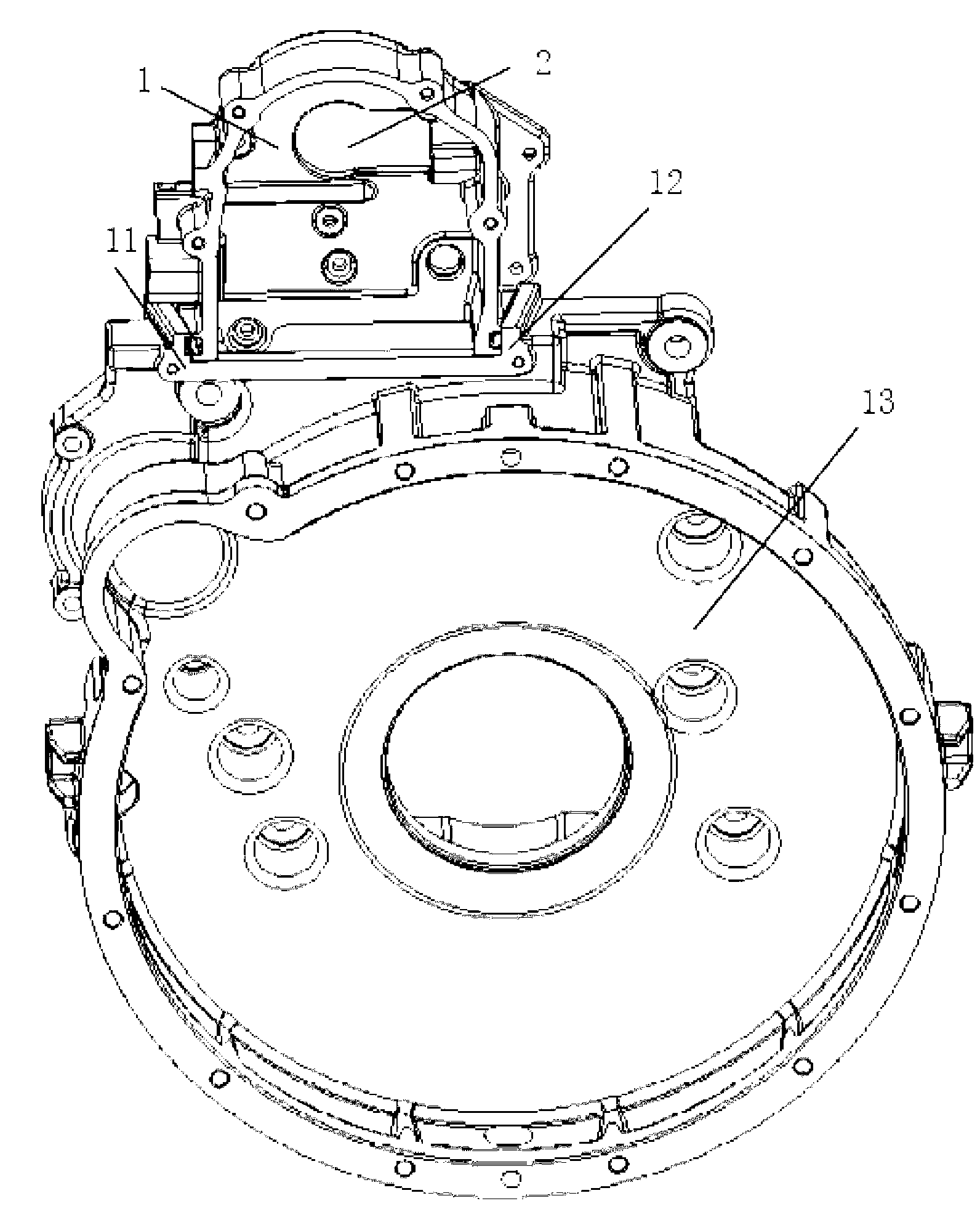 Chain wheel chamber casing of engine