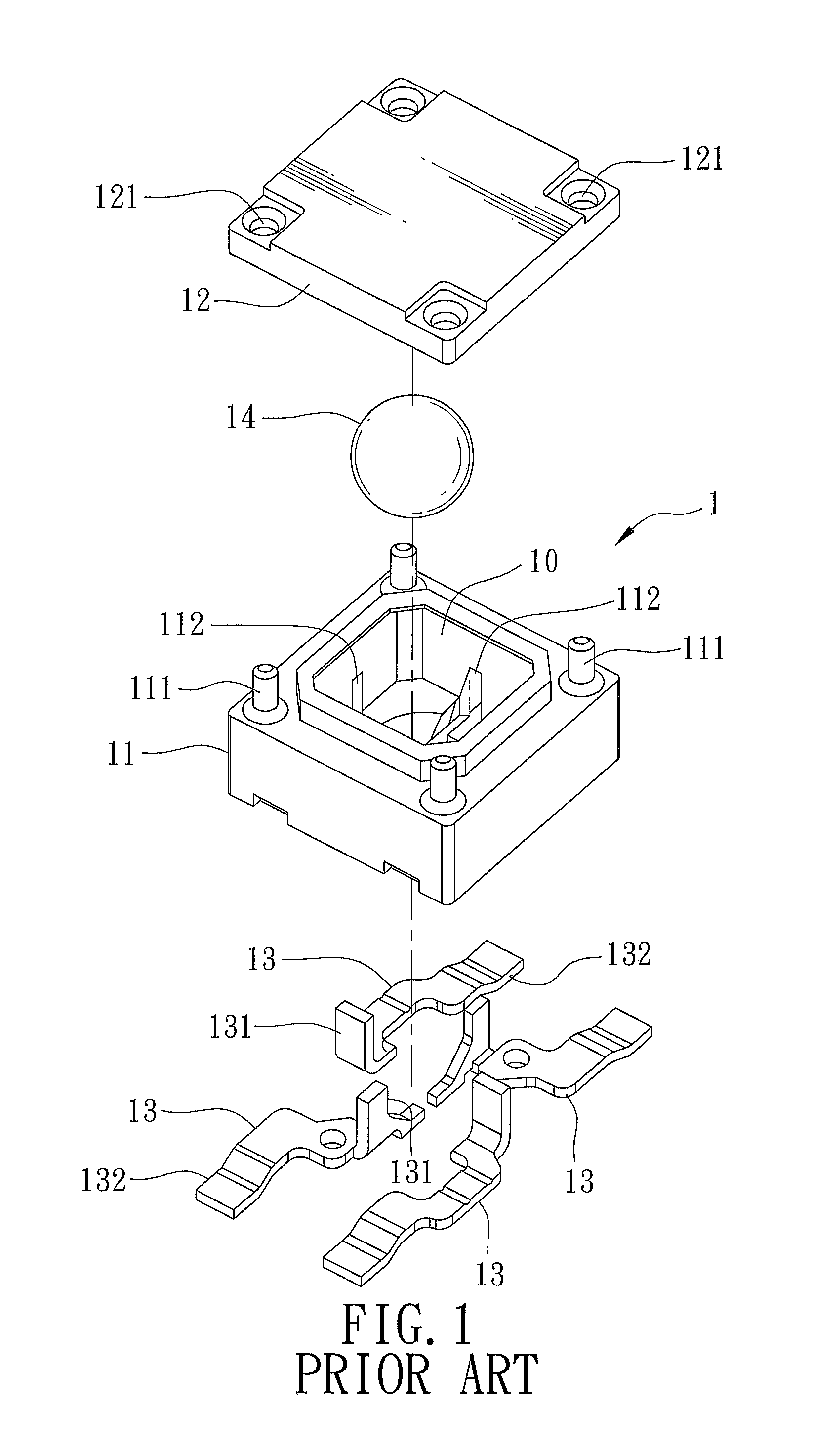 Sandwich-type tilt switch