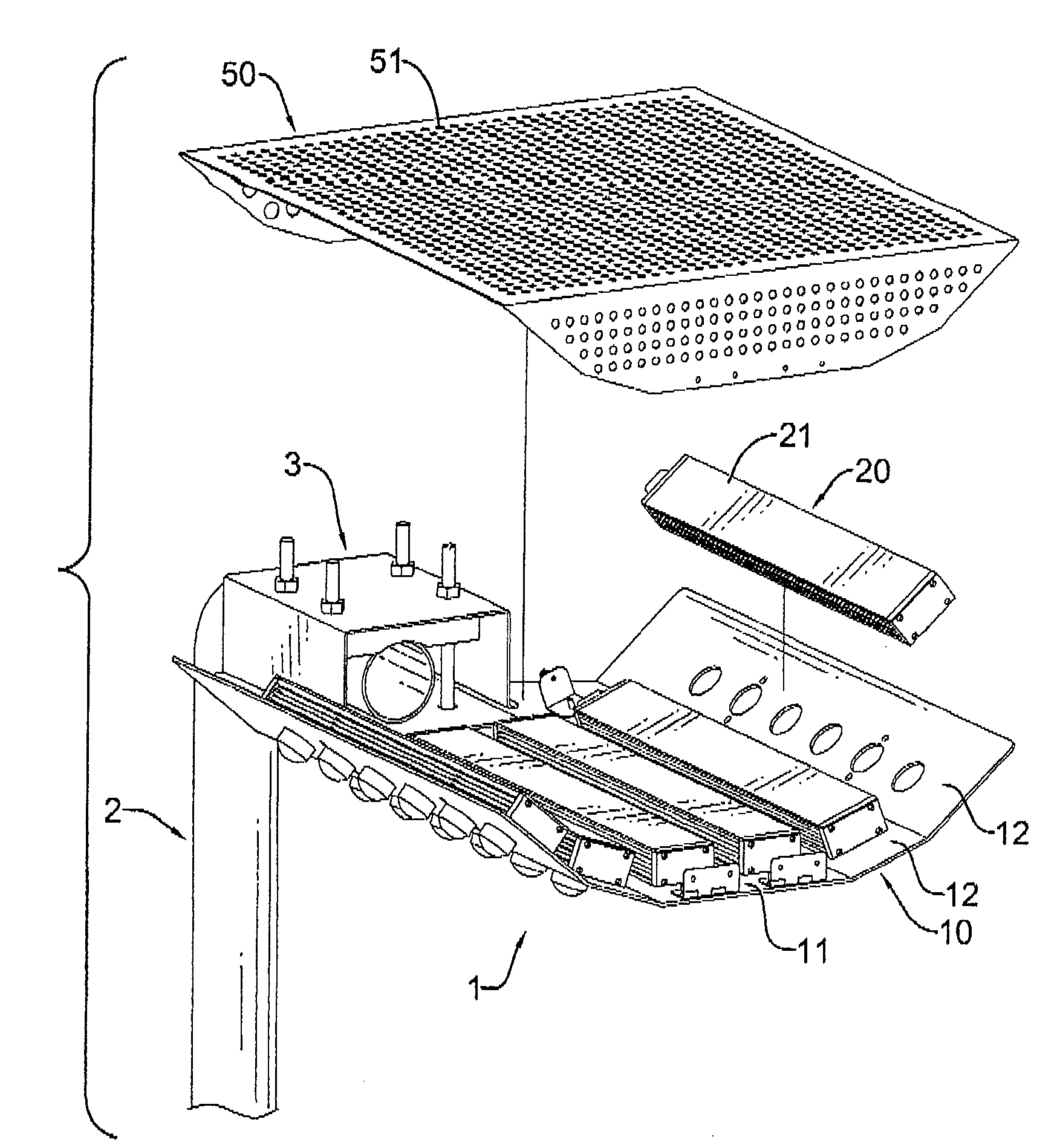 Lighting device having LED light bars