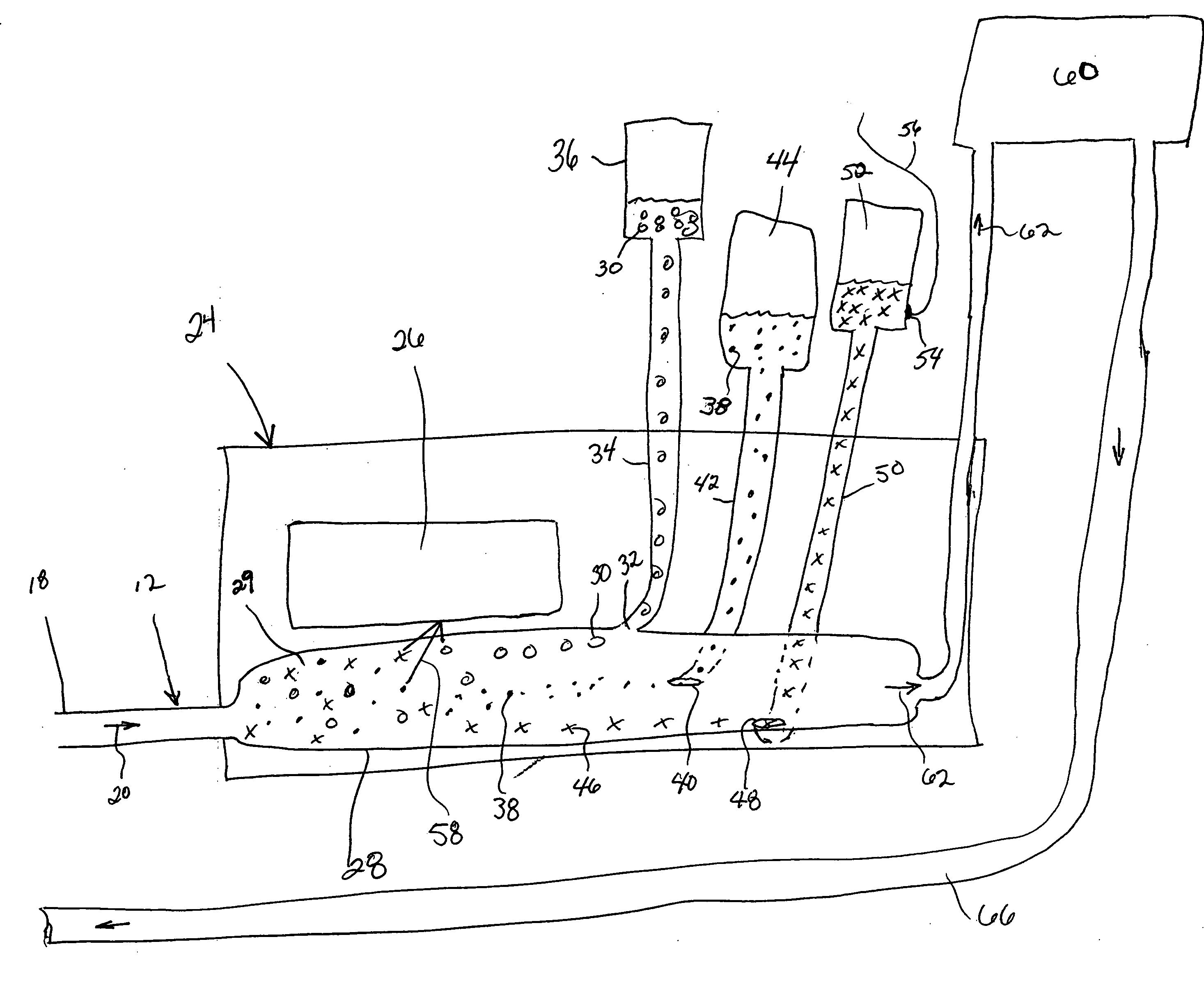 Blood component separation system with stationary separation chamber