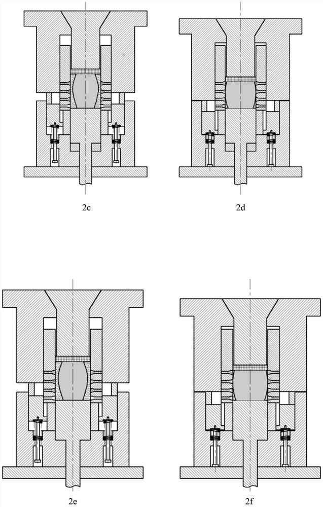 High-temperature alloy bar blank upsetting forming device and method based on high-temperature-resistant medium