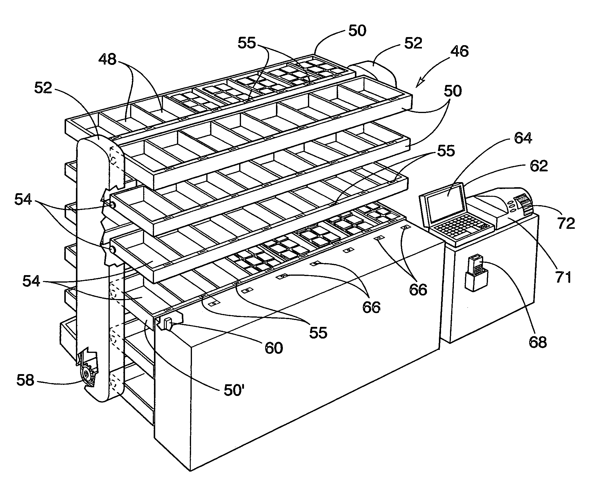 Restocking system using a carousel