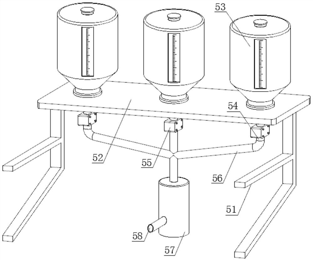 Raw material premixing equipment and method capable of regularly filling reactants for plastic products