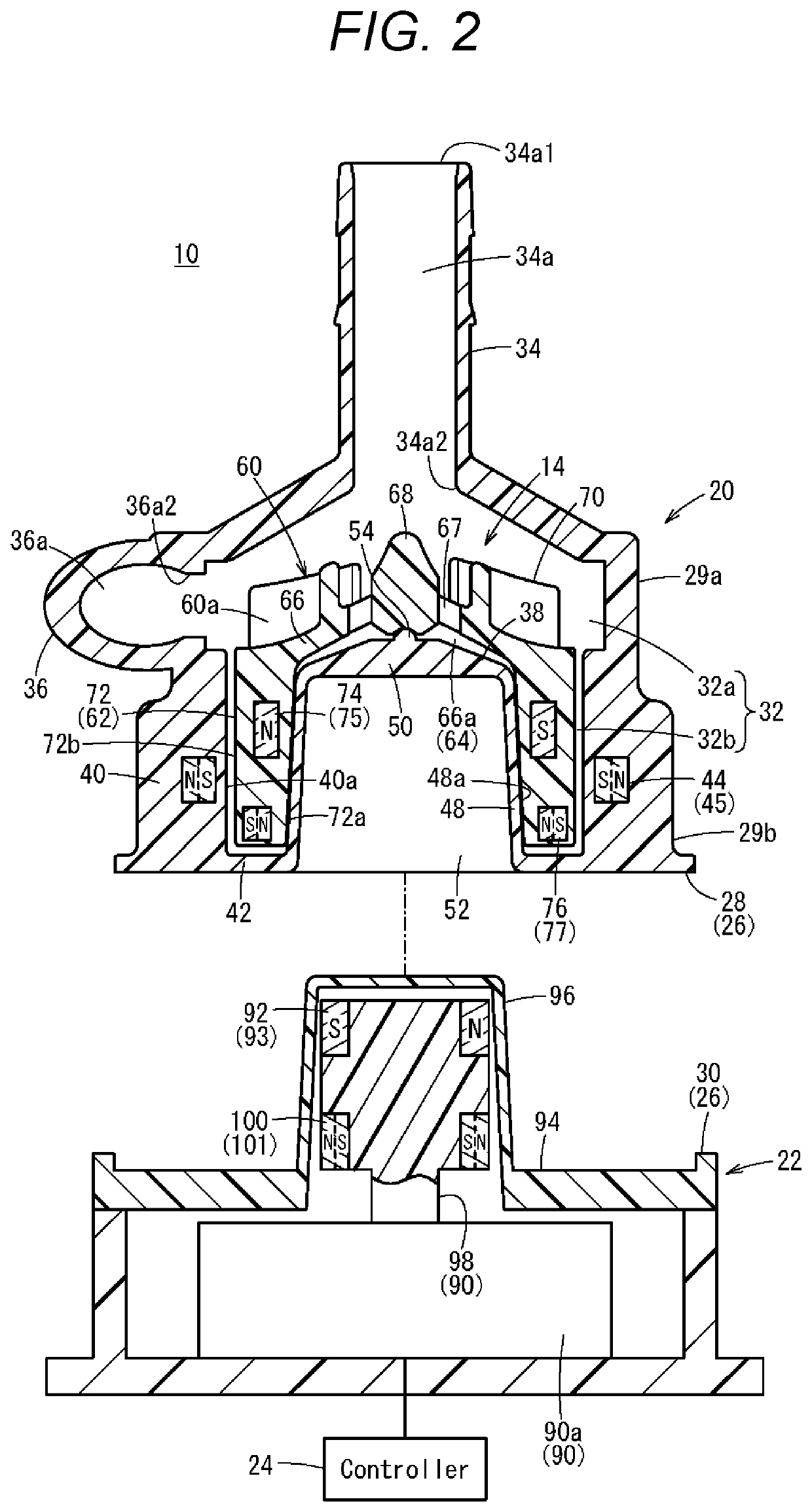 Pump device for pumping blood