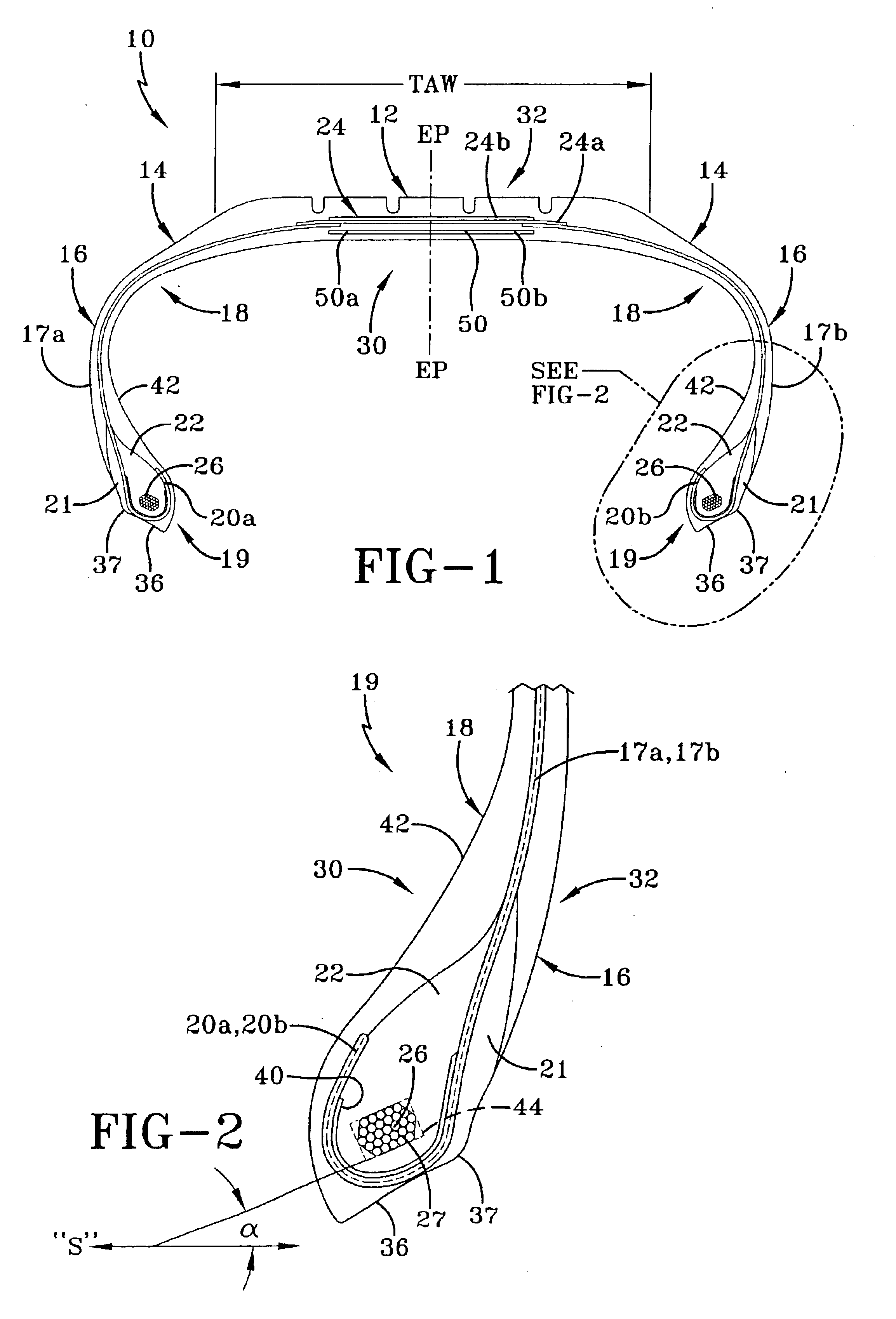 Tire with composite ply structure and method of manufacture