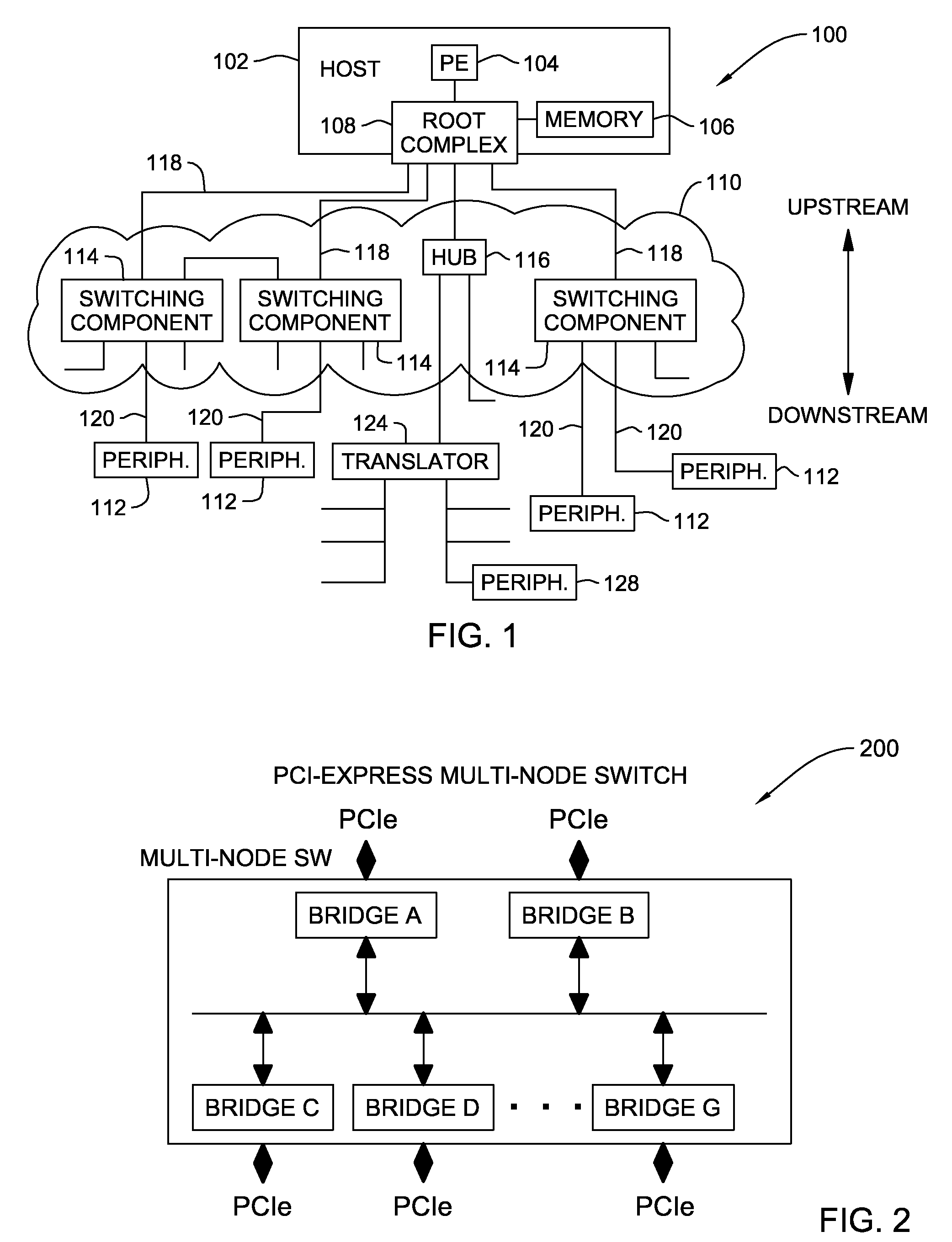 Peripheral component switch having automatic link failover