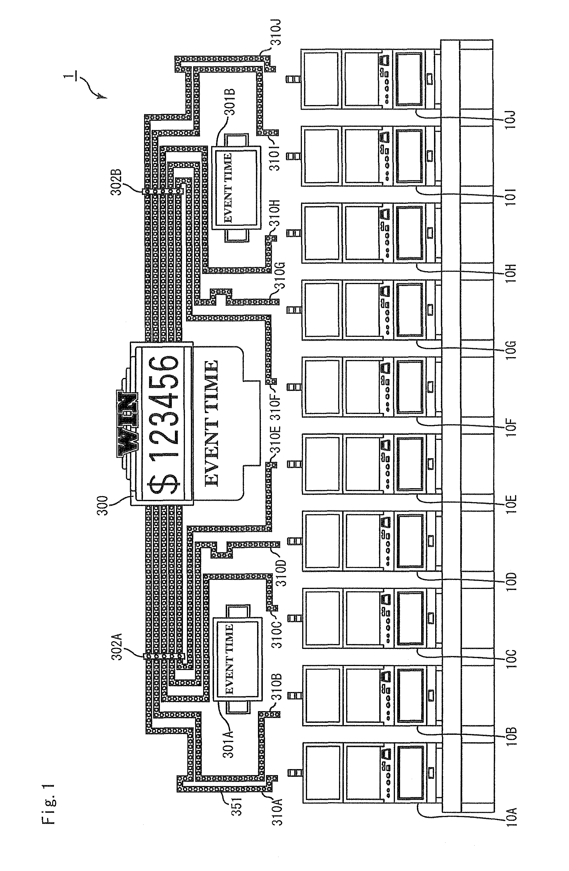 Gaming system having a plurality of gaming machines linked by network and control method thereof