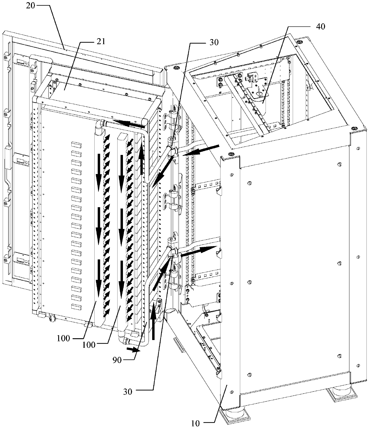 Liquid-cooling cradle cabinet
