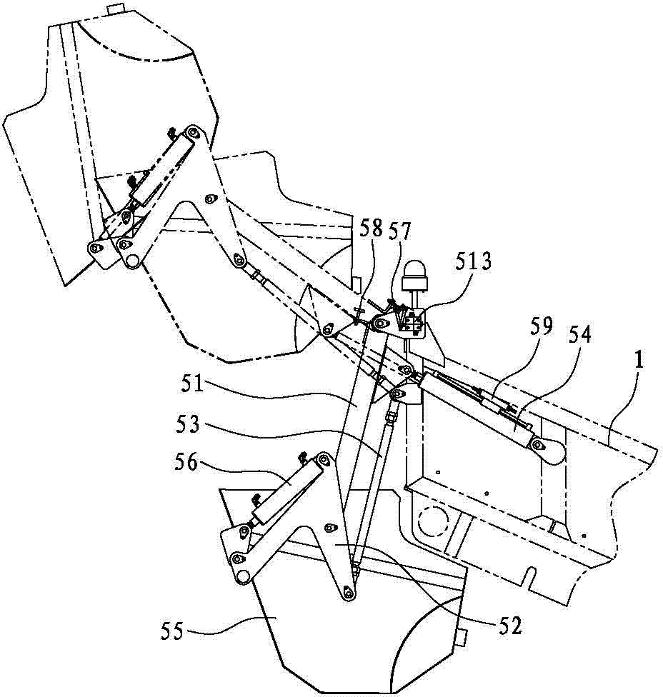 Lifting and turning-over mechanism of cleaning vehicle garbage bin and control method thereof