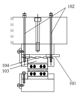 Width adjustment mechanism of air conditioner fin slit submodule