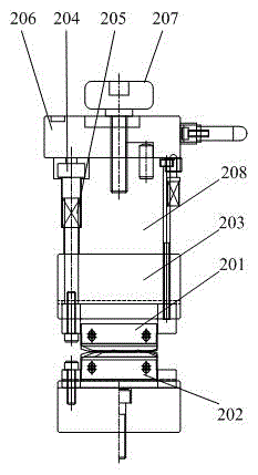 Width adjustment mechanism of air conditioner fin slit submodule