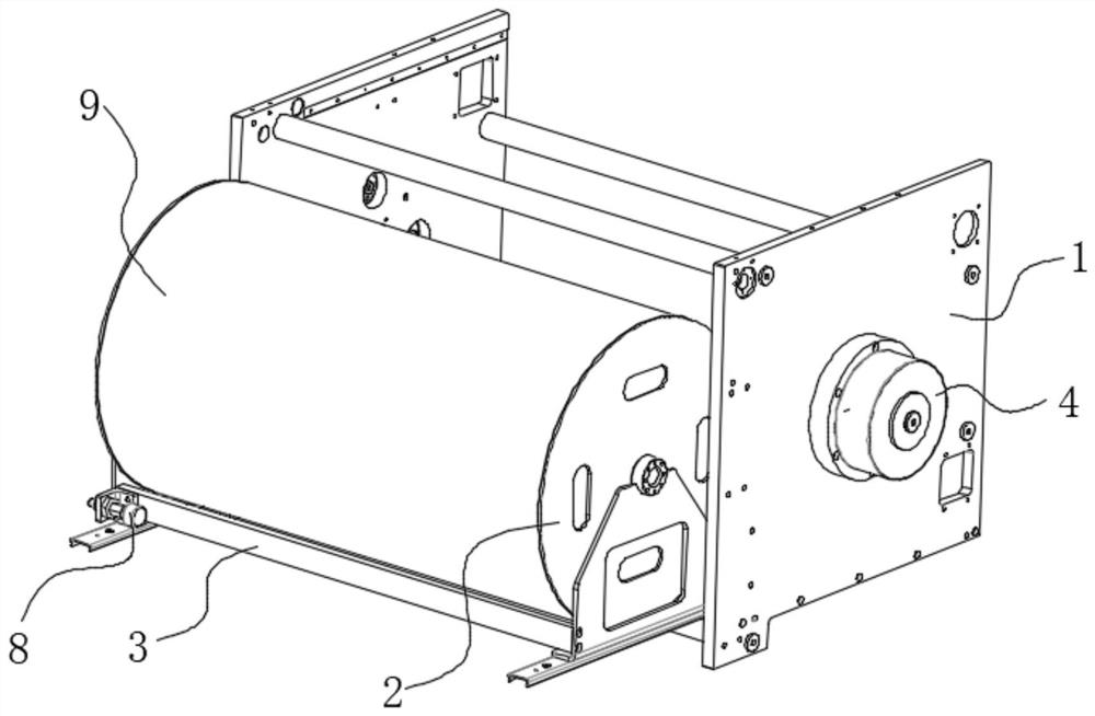 Wallpaper feeding device and wallpaper paving equipment