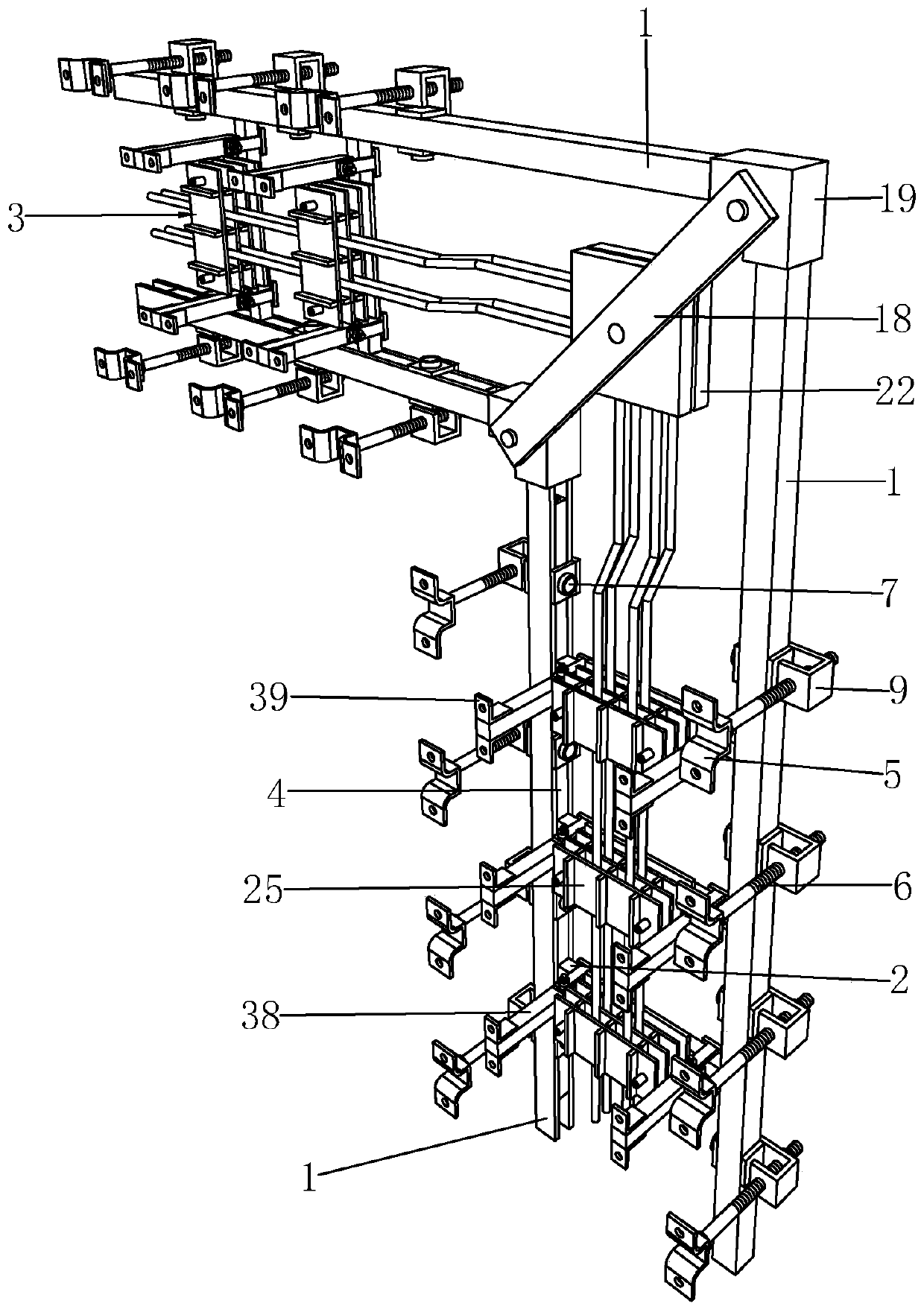 Cabling rack for data center machine room of smart campus and construction method of cabling rack