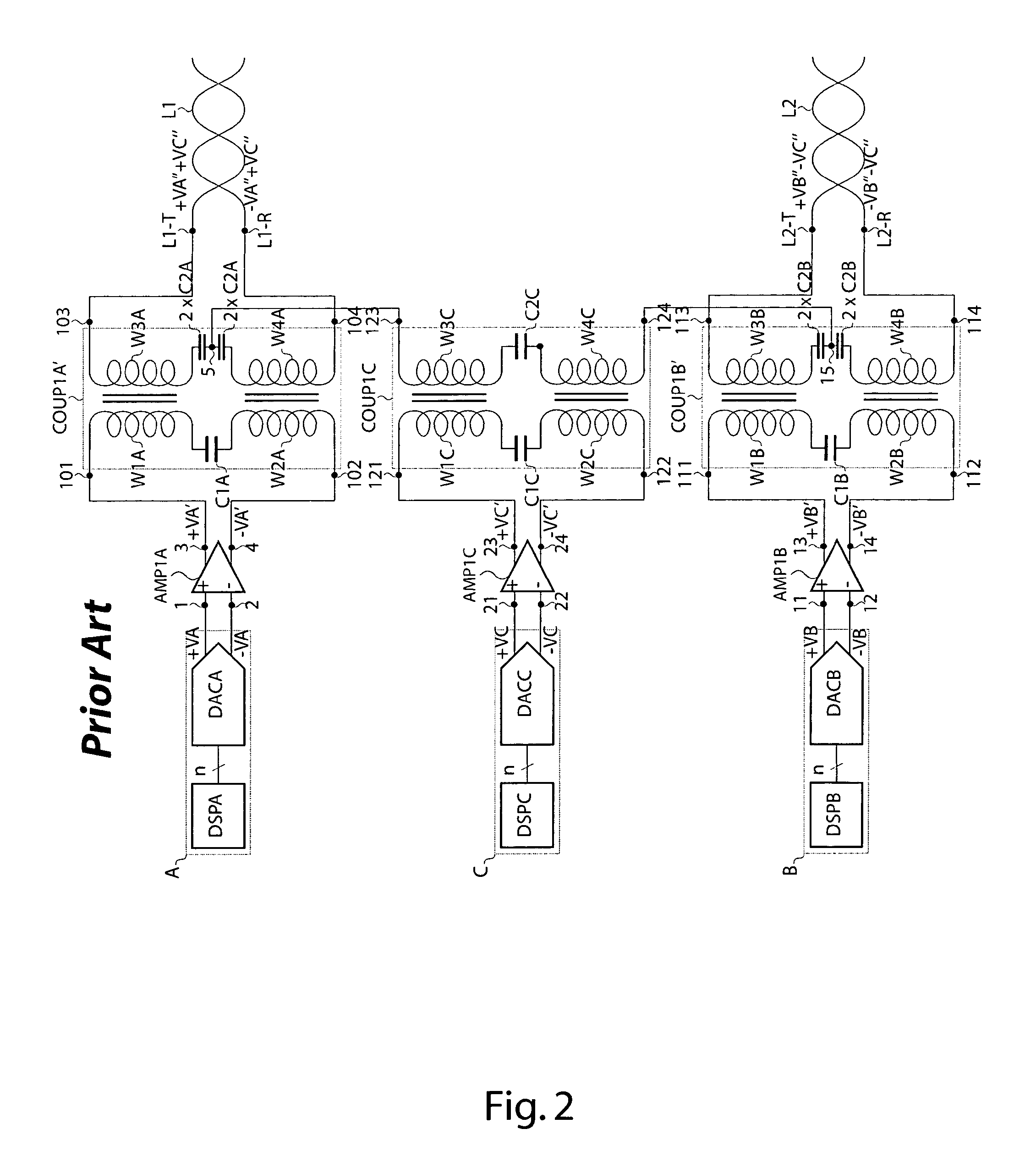 Coupling arrangement for phantom-mode transmission