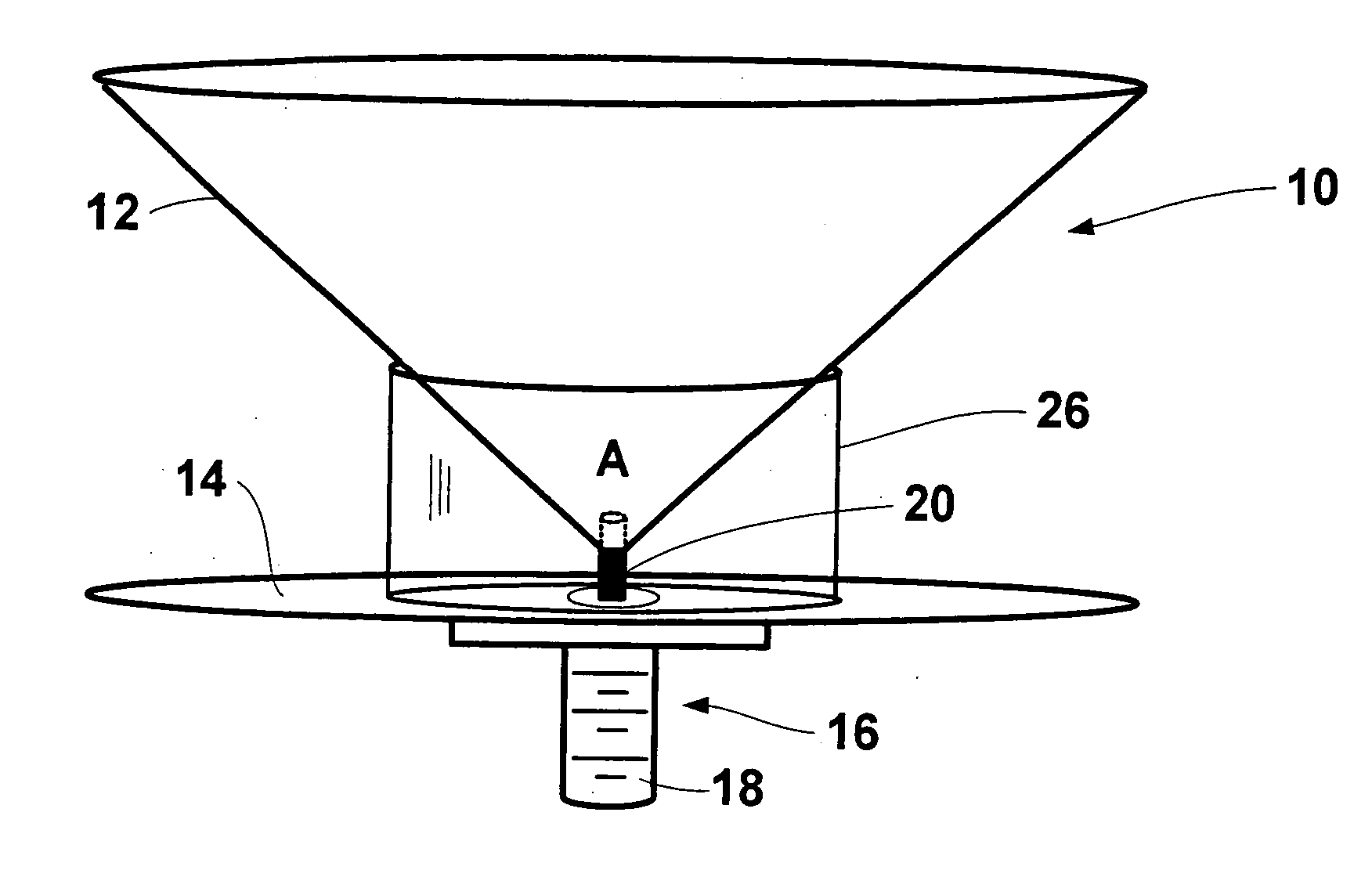 Inverted feed discone antenna and related methods