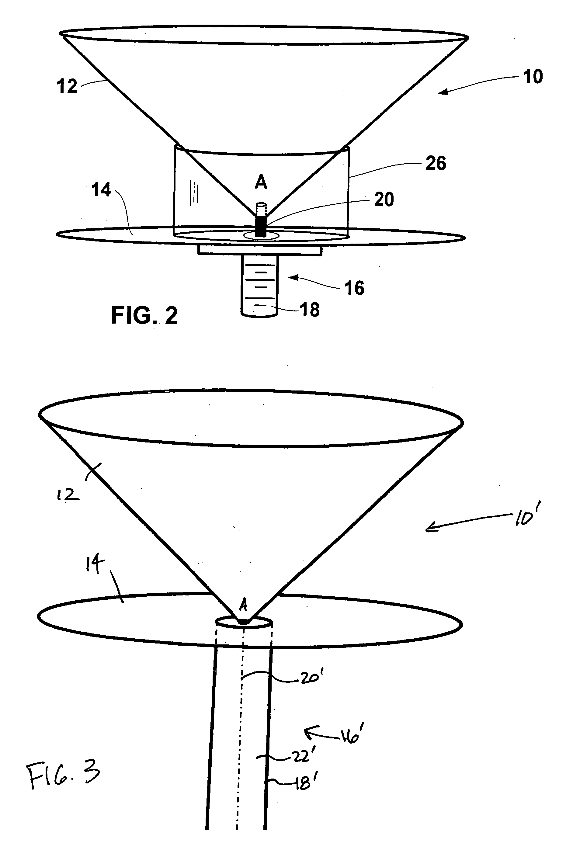 Inverted feed discone antenna and related methods