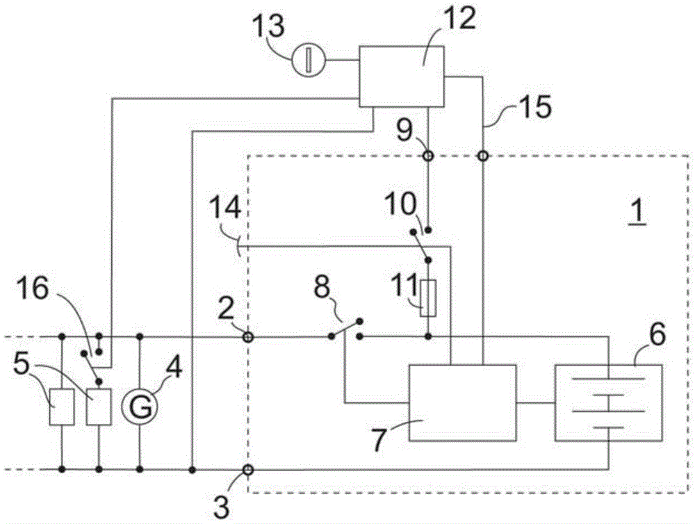 Vehicle onboard network and battery assembly for the latter