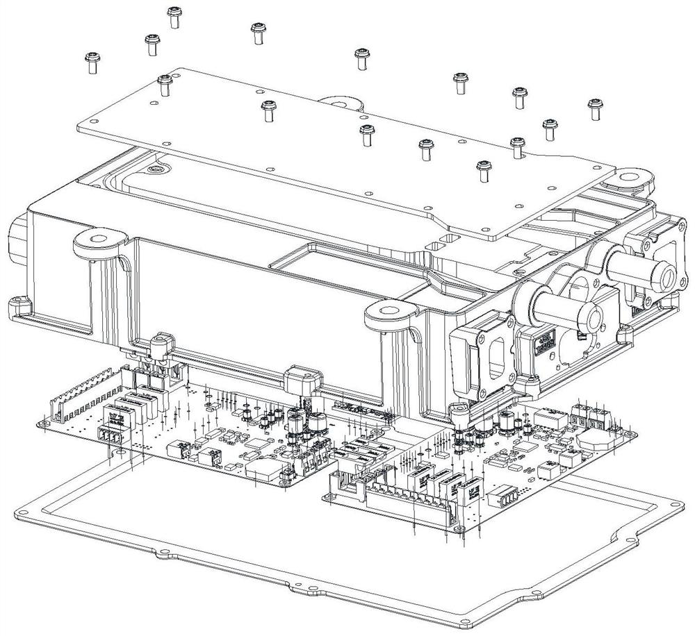 New energy automobile charger water channel sealing process and structure