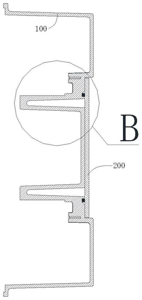 New energy automobile charger water channel sealing process and structure