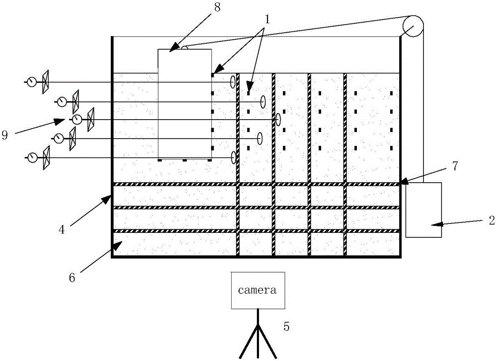 Bridge foundation horizontal load test device and test method