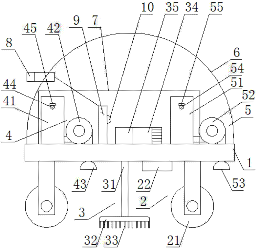 Pipe cleaning robot for drainage pipe rack