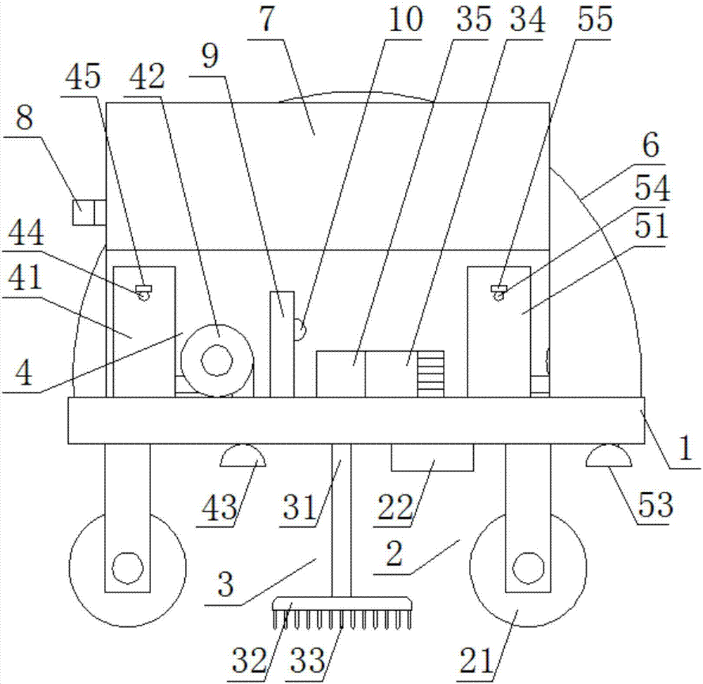 Pipe cleaning robot for drainage pipe rack