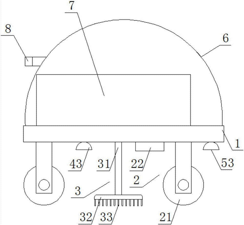 Pipe cleaning robot for drainage pipe rack