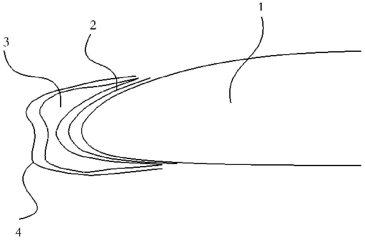 Helicopter rotor blade simulating transparent ice structure and integration method