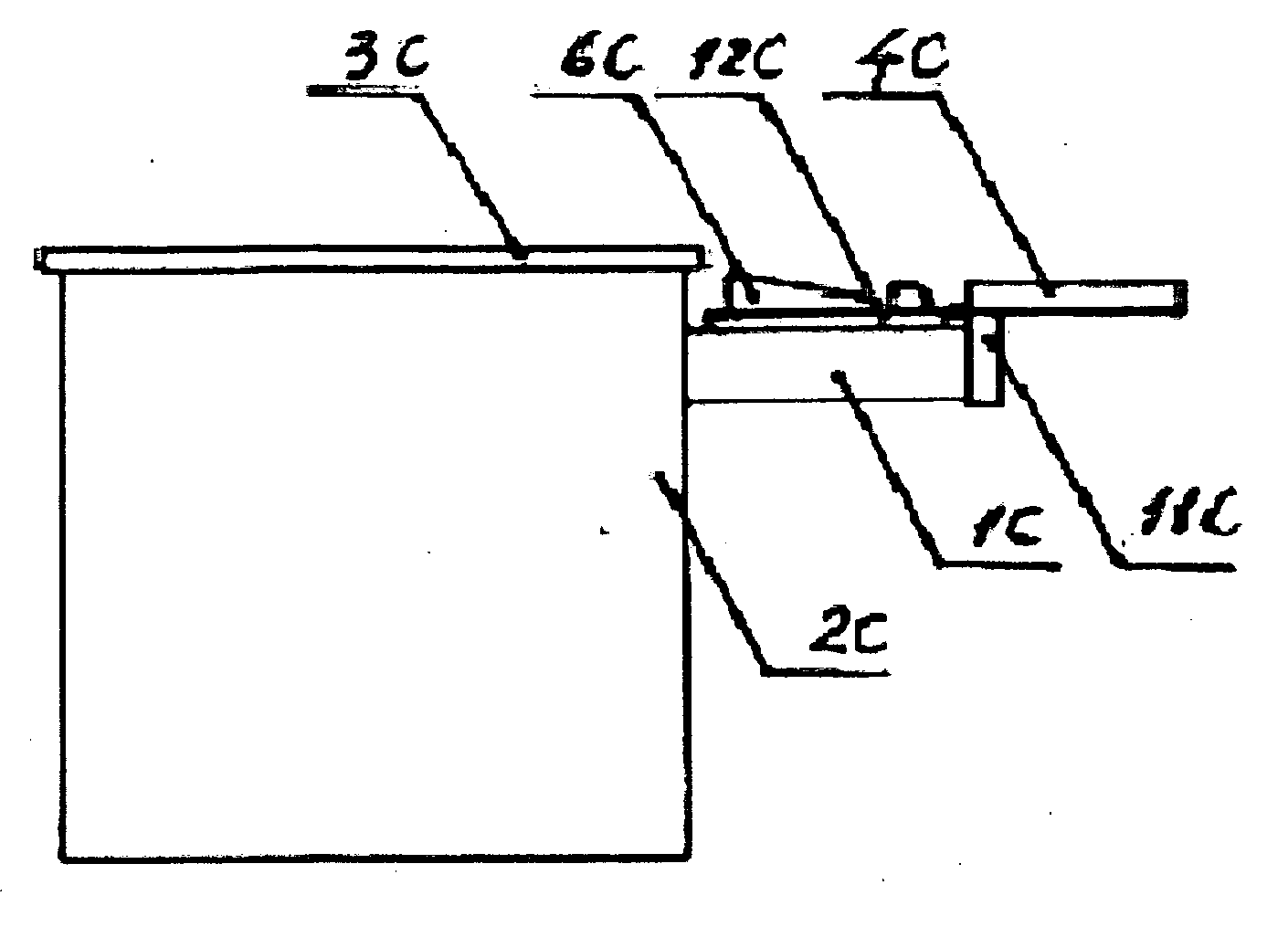 Writing desk of drawer connecting with the arms support board