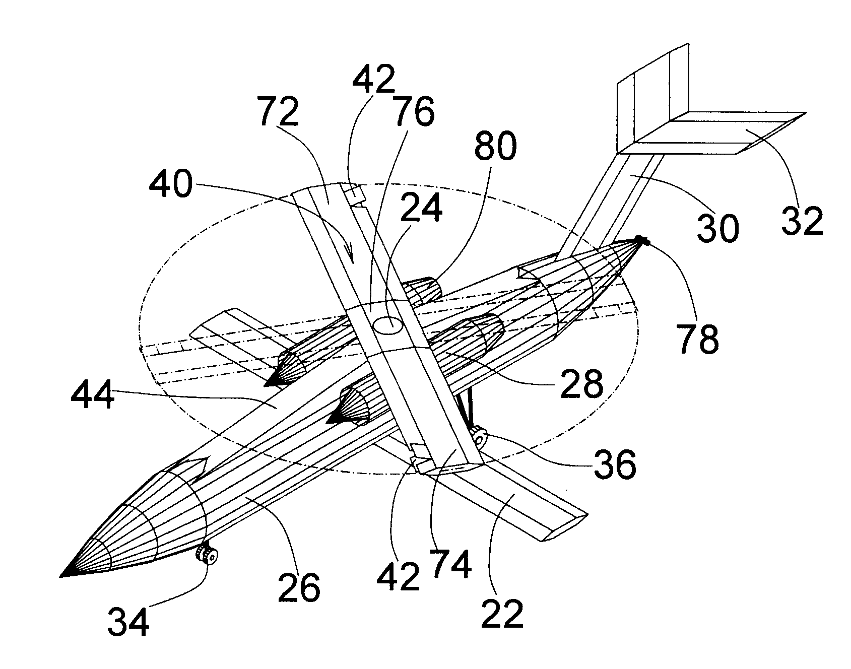 Air vehicle having rotor/scissors wing